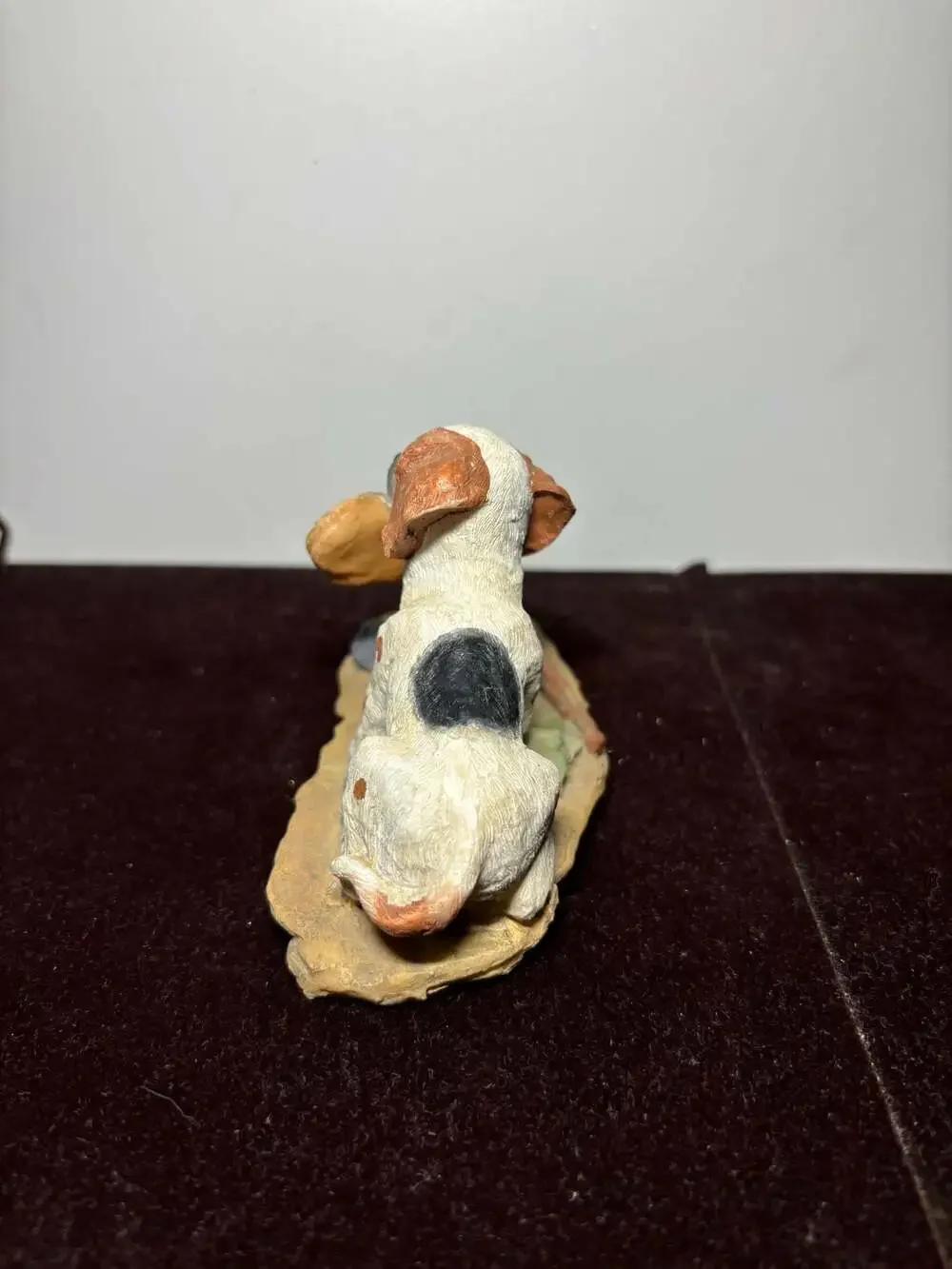 Vintage Homco Beagle Puppy Dog Figurine with Baseball Glove Hat and Bat